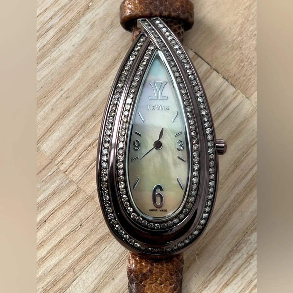 Le Vian Diamante Rare Limited Edition Diamond Ladies Watch Teardrop Case